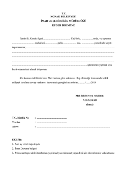 Kudeb Basit Onarım Dilek&ccedil;esi