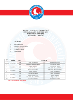 Basketbol - Mehmet Akif Ersoy &Uuml;niversitesi