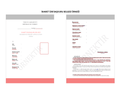 İKAMET İZNİ BAŞVURU BELGESİ &Ouml;RNEĞİ