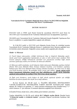 Karar No:2012/3305 - JPA International
