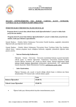 &ouml;ğrenim harcı &ouml;demesi ile ilgili hususlar