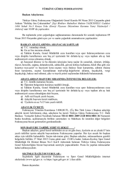 federasyon başkanı olabilmek için aranılan şartlar