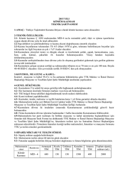 2015 YILI K&Ouml;M&Uuml;R KAZMASI TEKNİK ŞARTNAMESİ 1
