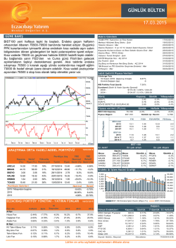 G&uuml;nl&uuml;k B&uuml;lten - Eczacıbaşı Menkul Değerler A.Ş.