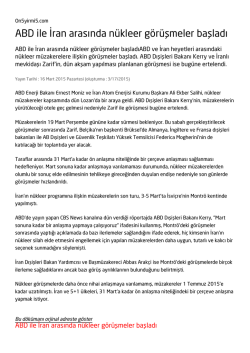 ABD ile İran arasında n&uuml;kleer g&ouml;r&uuml;şmeler başladı
