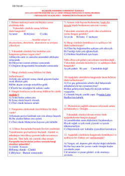 CÜMLEDE ANLAM - zirvedeyizbiz.net