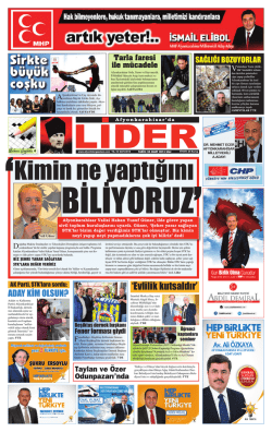e-gazete - Afyon Lider Gazetesi
