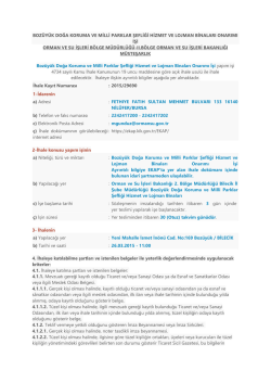 boz&uuml;y&uuml;k doğa koruma ve milli parklar şefliği hizmet ve lojman