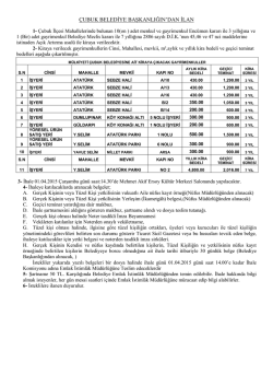 &ccedil;ubuk belediyesi kira ihale ilanı 01.04.2015