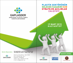 PLASTIK sEKToRquN oELEcEKIAsARıMı ı&ccedil;ıN