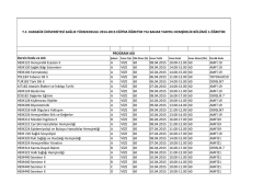 Dersin Kodu ve Adı HEM122 Hemşirelik Esasları II A VİZE 60 08.04