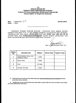 Trabzon Ili Kamu Hastaneleri Birliği Genel Sekreterliği Hizmetin Adı