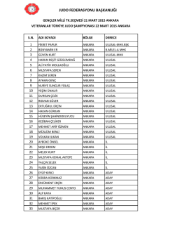 judo federasyonu başkanlığı