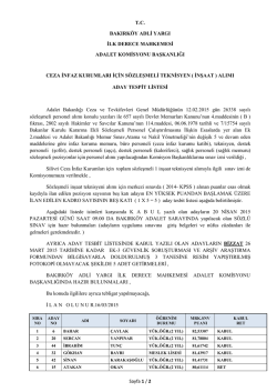 Silivri Ceza İnfaz Kurumları i&ccedil;in S&ouml;zleşmeli