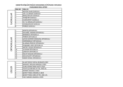 Projeye Dahil Olan Okul Listesi