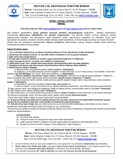 İSRAİL DENVER LTD. &reg;KONSOLOS TERC&Uuml;ME B&Uuml;ROSU