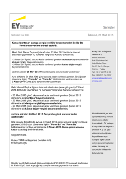 Muhtasar, damga vergisi ve KDV beyannameleri ile