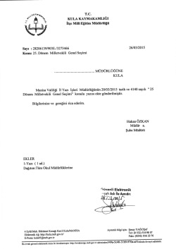 25. D&ouml;nem Millet Vekili Genel Se&ccedil;imi