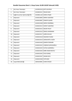 Kendini Savunma 3. Grup