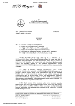 İş Sağlığı ve G&uuml;venliği Genelgesi - Mersin İl Milli Eğitim M&uuml;d&uuml;rl&uuml;ğ&uuml;