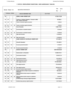 1.7 b&uuml;t&ccedil;e giderlerinin fonksiyonel sınıflandırılması tablosu 01 03 07