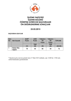işletme fak&uuml;ltesi işletme b&ouml;l&uuml;m&uuml; &ouml;ğretim g&ouml;revlisi
