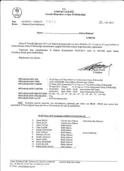 3r..ı&uuml;/2a$ - &Ccedil;orum Gen&ccedil;lik Hizmetleri ve Spor İl M&uuml;d&uuml;rl&uuml;ğ&uuml;