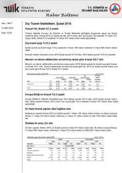 Dış Ticaret İstatistikleri-(Şubat 2015-31.03.2015)