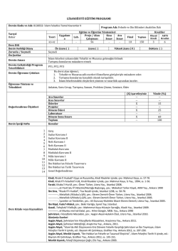 İslam Felsefesi Temel Kavramlar II