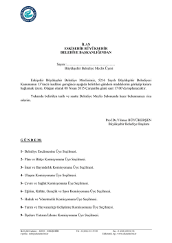 İlgili dosya i&ccedil;in tıklayınız - Eskişehir B&uuml;y&uuml;kşehir Belediyesi