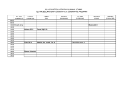 2014-2015 EĞİTİM -&Ouml;ĞRETİM YILI BAHAR D&Ouml;NEMİ İŞLETME