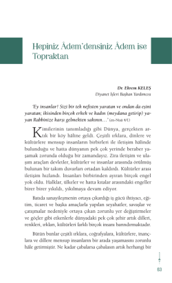 Hepiniz ﾂdem`densiniz ﾂdem ise Topraktan
