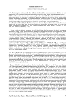 tüketicinin korunması hukuku