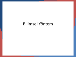 Bilimsel Y&ouml;ntem