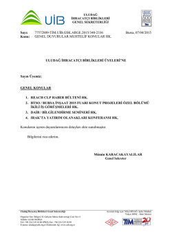 genel duyurular muhtelif konular hk.
