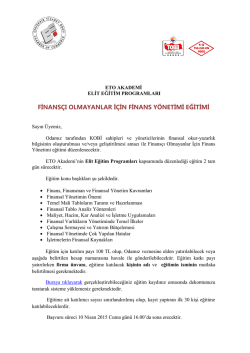 finans&ccedil;ı olmayanlar i&ccedil;in finans y&ouml;netimi eğitimi