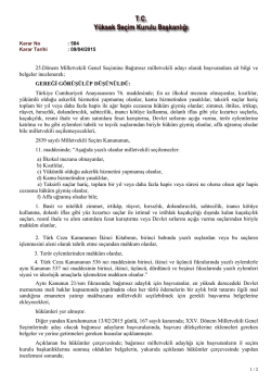 25. D&ouml;nem Milletvekili Genel Se&ccedil;iminde Bağımsız Milletvekili