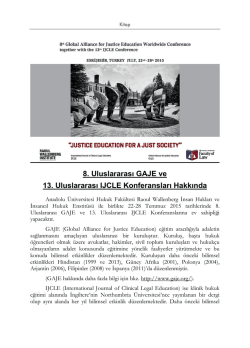 8. Uluslararası GAJE ve 13. Uluslararası IJCLE Konferansları