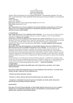Ev hizmetlerinde alanlarn vergilendirilmesi hk
