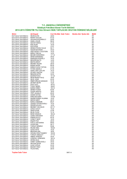 T.C. ANADOLU &Uuml;NİVERSİTESİ Edebiyat Fak&uuml;ltesi