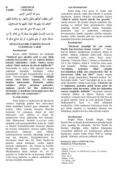 M&uuml;sl&uuml;man Y&uuml;reğin İnsani Yansıması: Vakıf