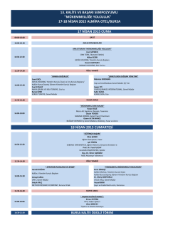 13. Kalite ve Başarı Sempozyumu Programı