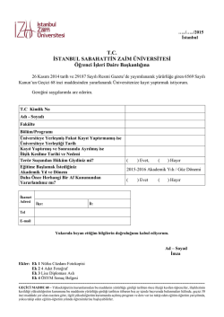indirmek i&ccedil;in tıklayınız - İstanbul Sabahattin Zaim &Uuml;niversitesi