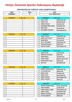 &uuml;niversiteler t&uuml;rkiye judo şampiyonası
