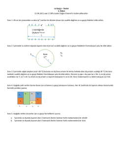 Isı Ge&ccedil;işi - İmalat 2. &Ouml;dev