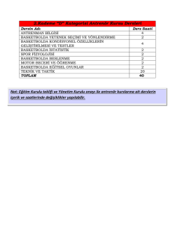 2`inci kademe dersleri