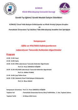 Toplantı Duyurusu - Klinik Mikrobiyoloji Uzmanlık Derneği