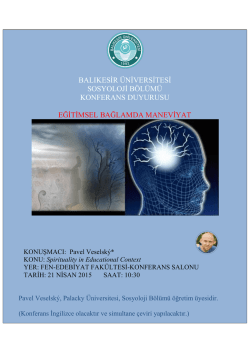 Eğitimsel Bağlamda Maneviyat