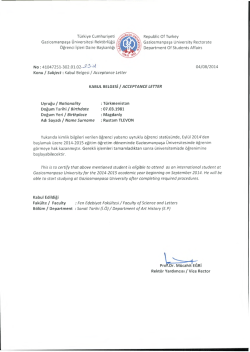 Rustam TLEVON - Gaziosmanpaşa &Uuml;niversitesi