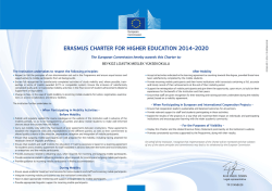Erasmus Charter for Higher Education